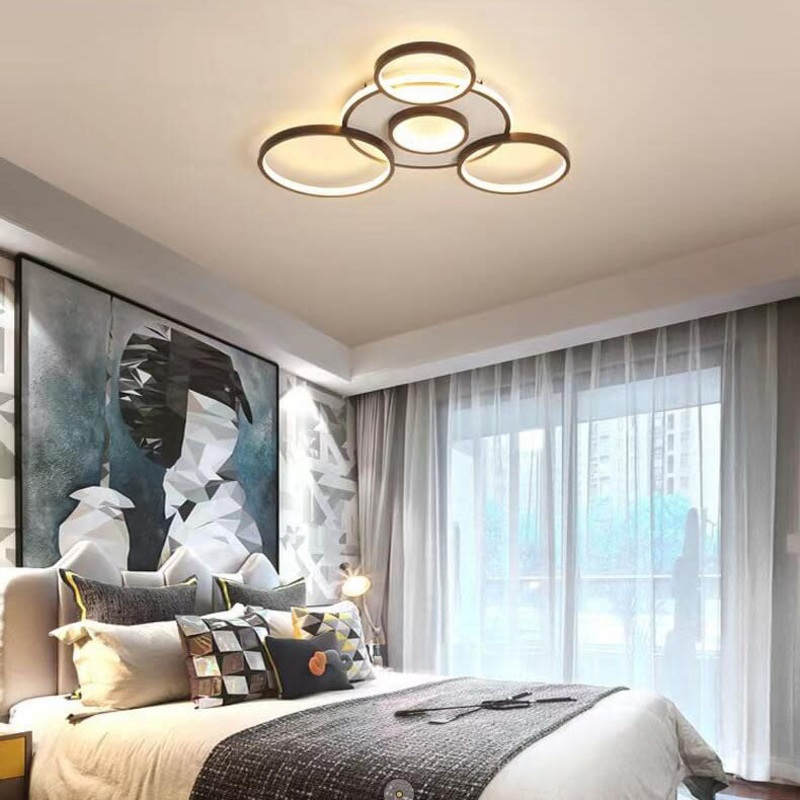 Modern Light Luxury Circular Combination Aluminum LED Flush Mount Ceiling Light