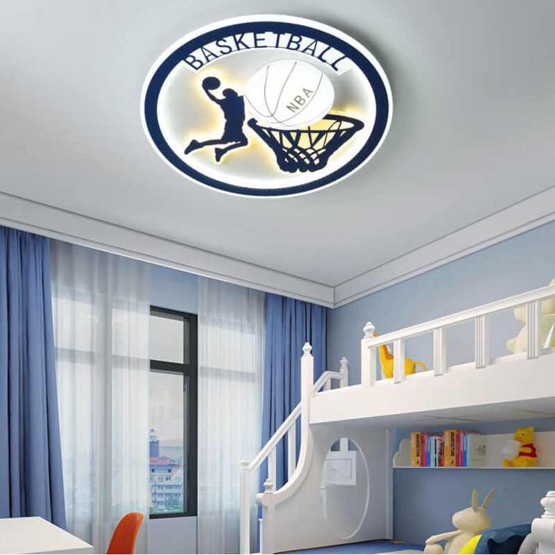 Creative Simplicity NBA Basketball Acrylic LED Kids Flush Mount Ceiling Light