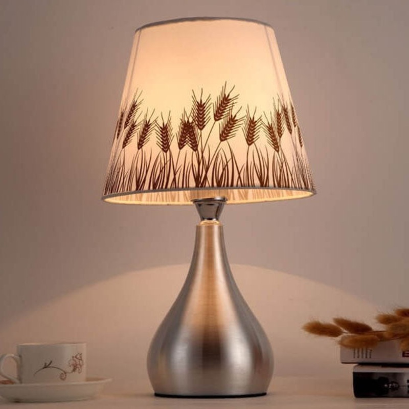Modern Simple Personality Fabric Cylindrical 1-Light Table Lamp