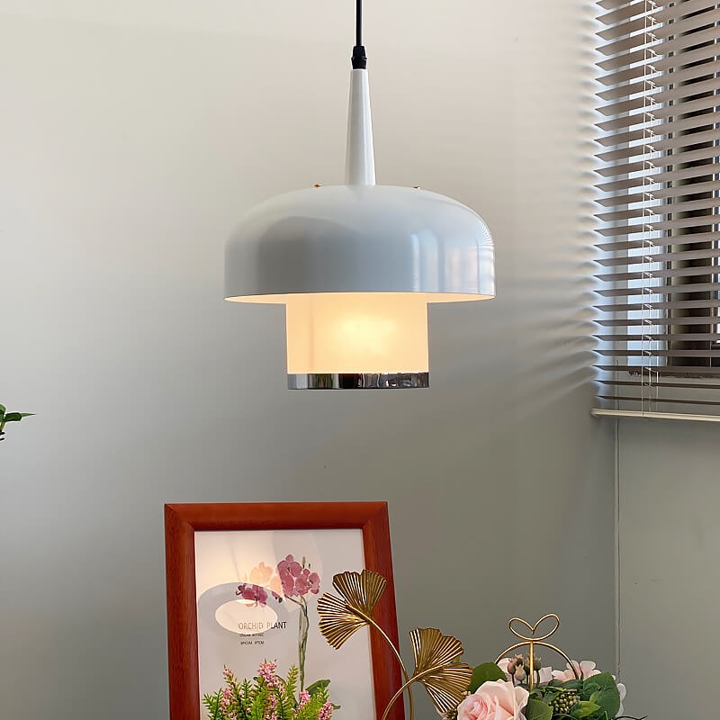 Nordic Vintage Dome Acrylic Shade 1-Light Pendant Light