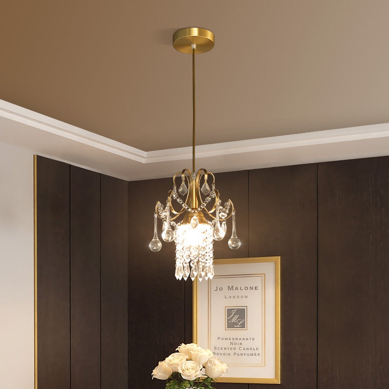 Contemporary Luxury Zinc Alloy Crystal Round 3-Light Chandelier For Living Room