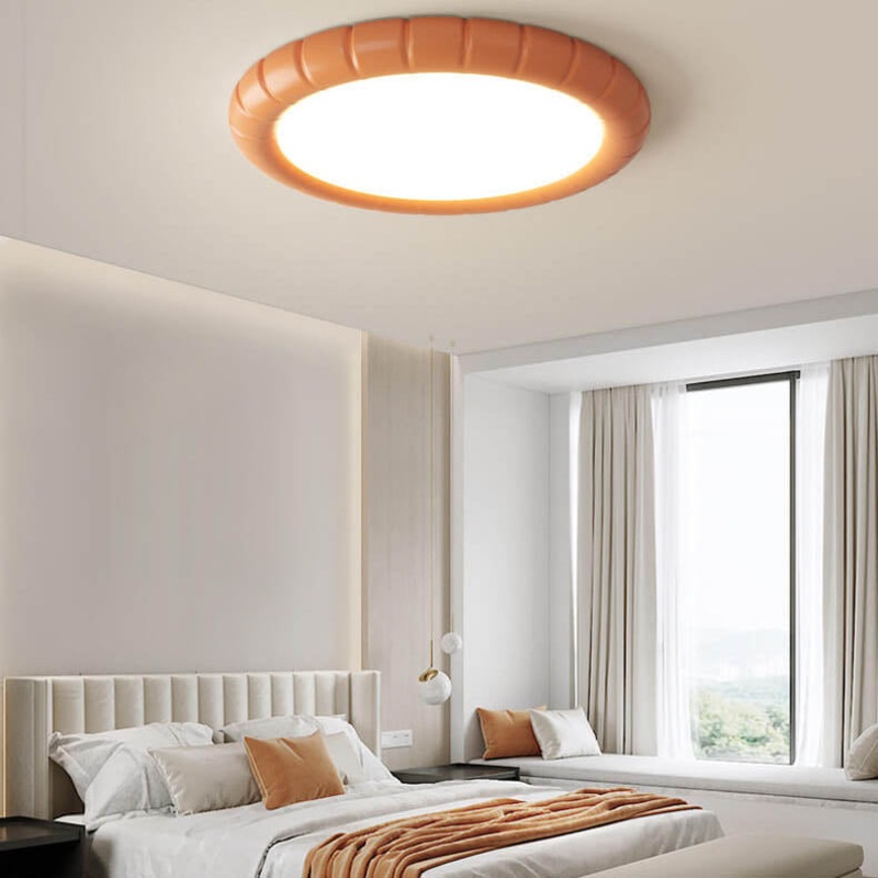 Nordic Modern Minimalist Resin Round LED Flush Mount Ceiling Light