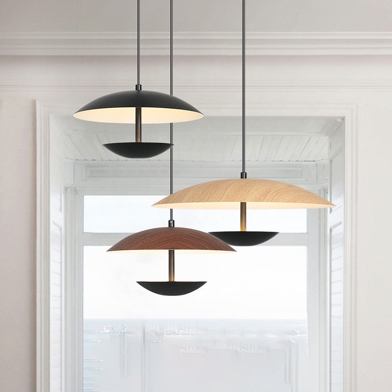 Contemporary Creative Iron Semi-Circle UFO Shape LED Pendant Light For Bedroom & Living Room