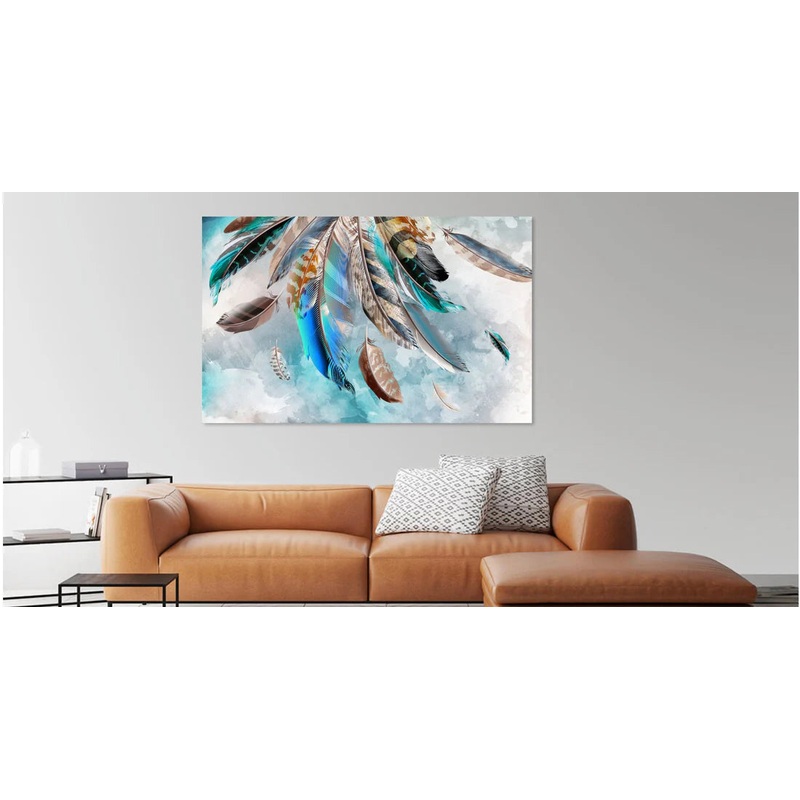 Stunning Abstract Feather popular, multicolored 90x60cm Print 100% Australian Made