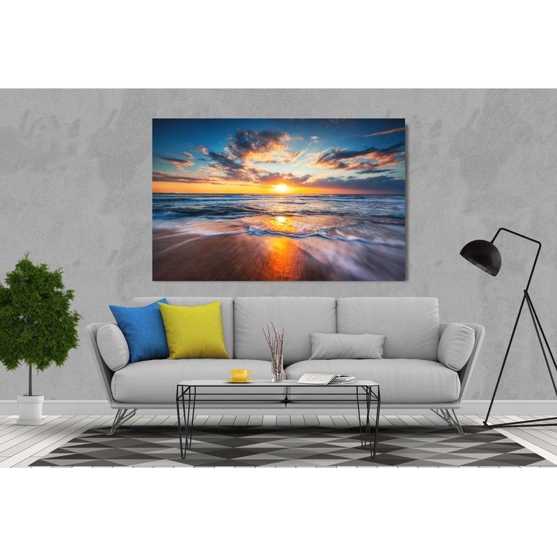 Stunning beach sunset 90x60cm Print 100% Australian Made