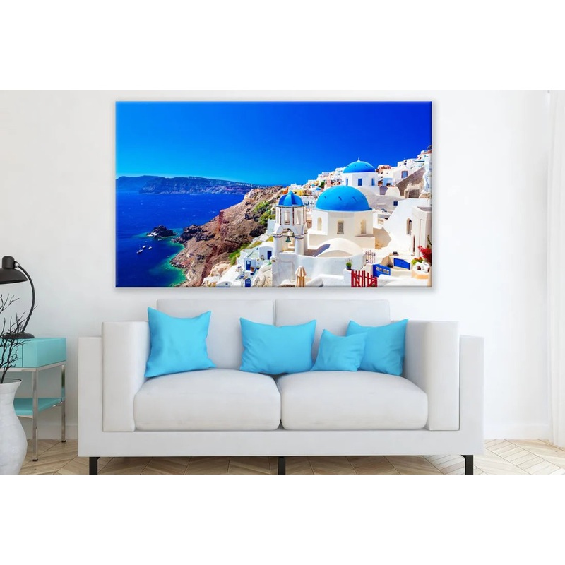 Stunning Santorini Greece Sky View Photograph 90x60cm Print 100% Australian Made