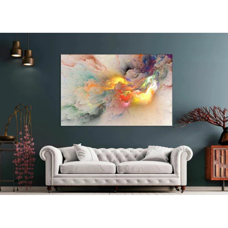 Yellow and Orange Abstract 90x60cm Print 100% Australian Made
