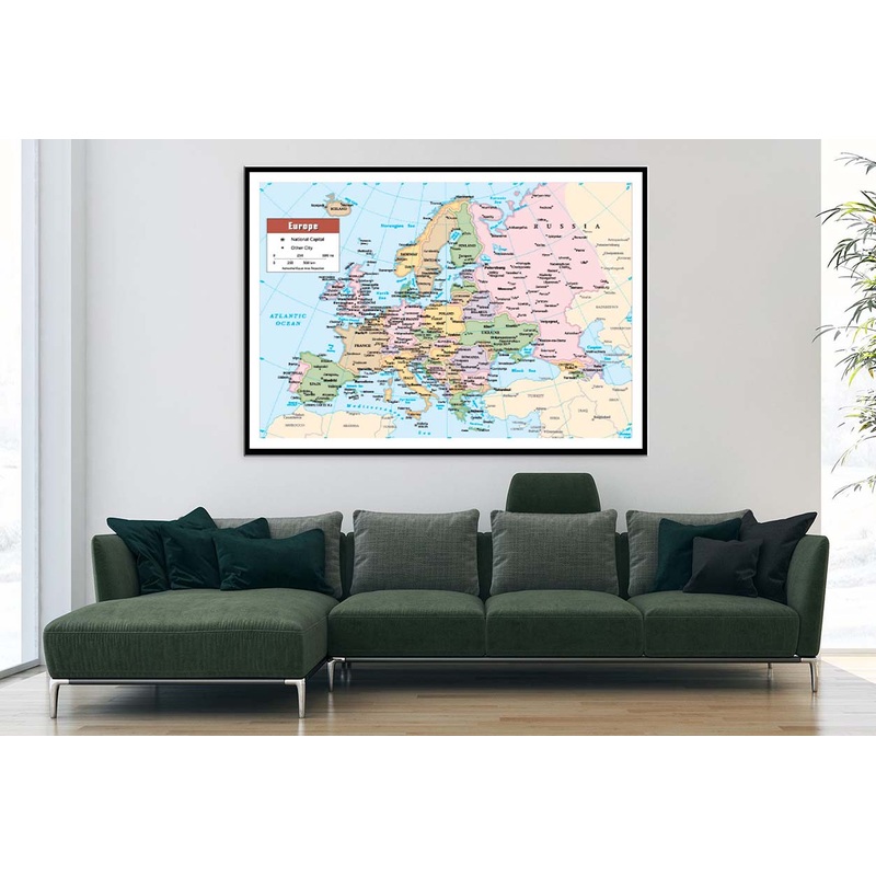 2012 Europe Political Continent Map Home Decor Premium Quality Poster Print Choose Your Sizes