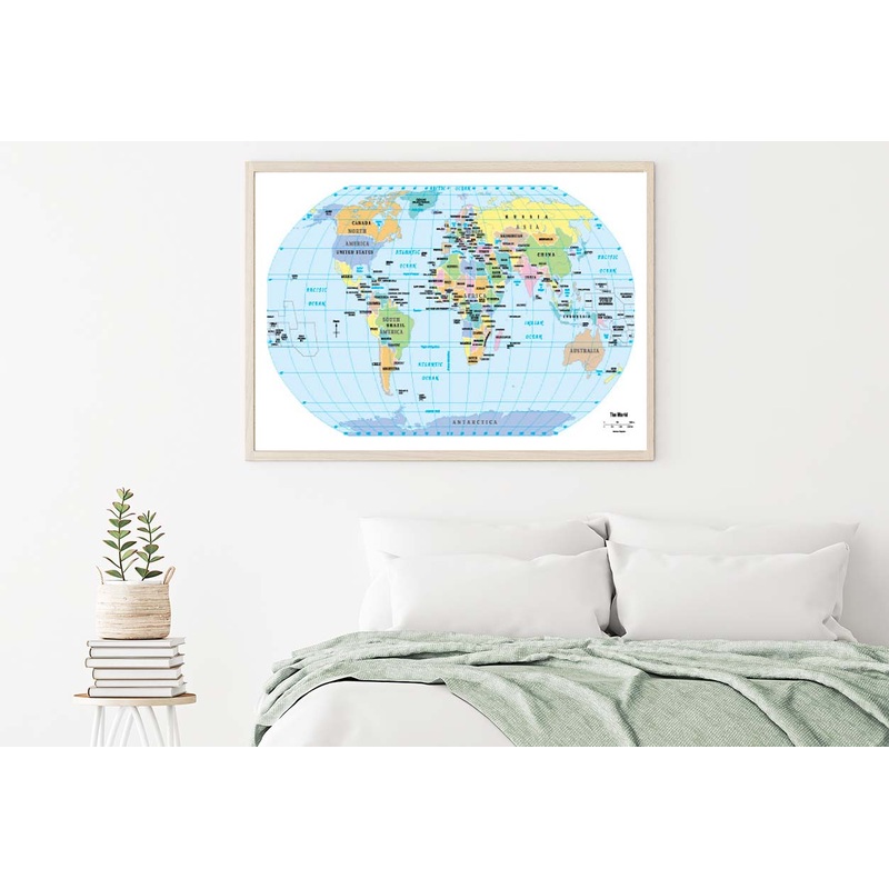 2012 World Political Map Home Decor Premium Quality Poster Print Choose Your Sizes