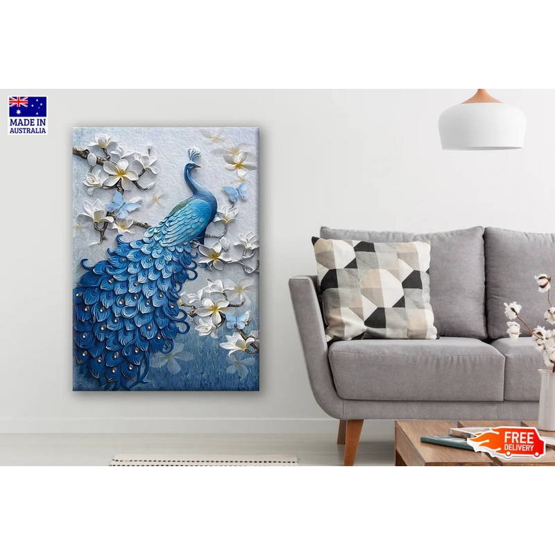 5D Diamond Peacock Painting 60x90cm Print 100% Australian Made