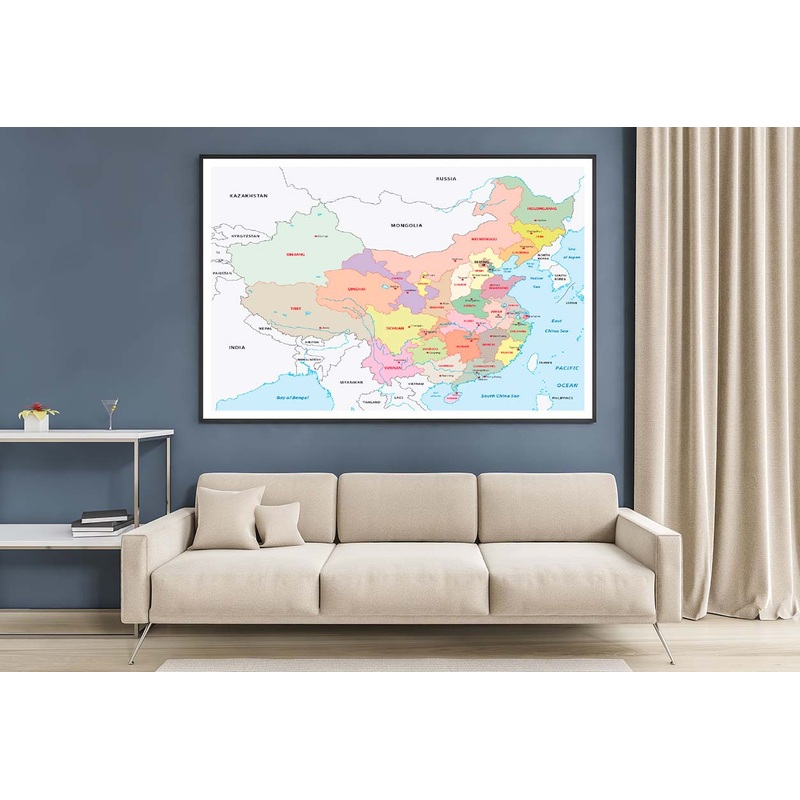 Administrative Divisions of China Home Decor Premium Quality Poster Print Choose Your Sizes