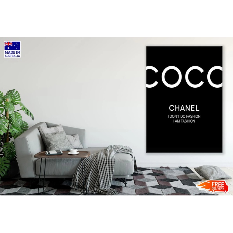 B&W Luxury Fashion Vector Art 60x90cm Print 100% Australian Made