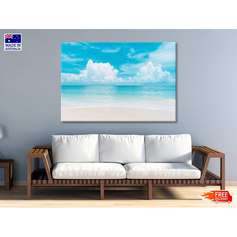 Beautiful Tropical Beach with Blue Sky 90x60cm Print 100% Australian Made