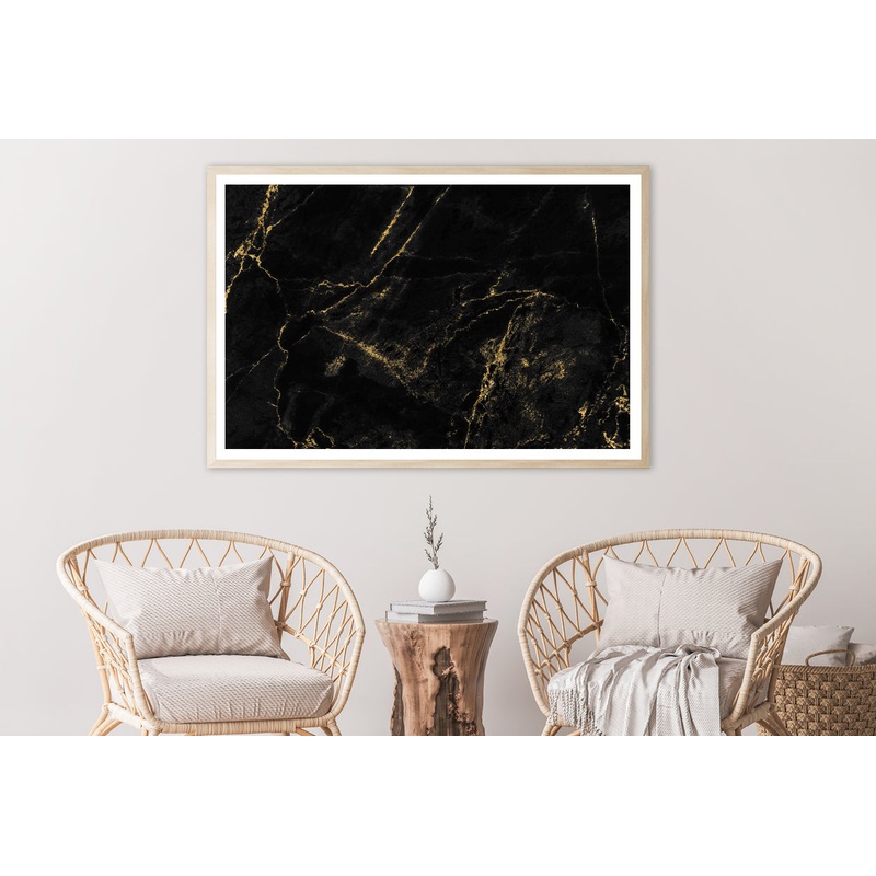 Black And Gold Marble Texture Home Decor Premium Quality Poster Print Choose Your Sizes