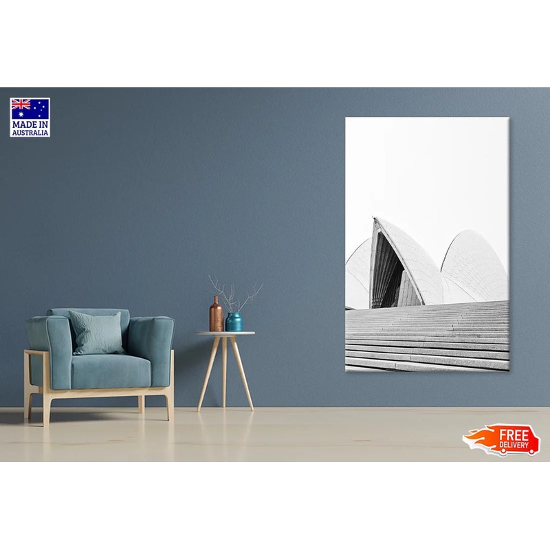 Black and White Sydney Opera House 60x90cm Print 100% Australian Made