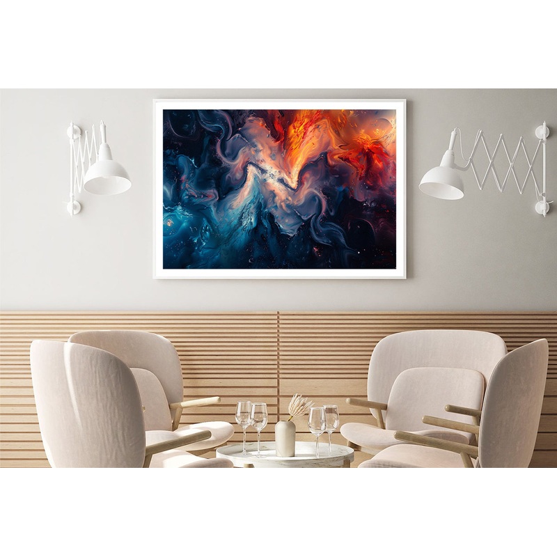 Blue And Red Modern Paint Art Home Decor Premium Quality Poster Print Choose Your Sizes