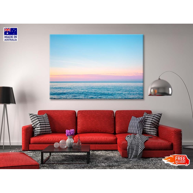 Calm Sea in Soft Morning Light Sicily Italy Europe 90x60cm Print 100% Australian Made