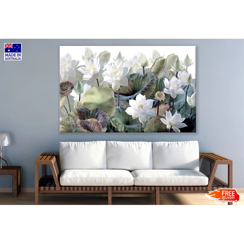 Colorful Flowers Digital Painting 90x60cm Print 100% Australian Made