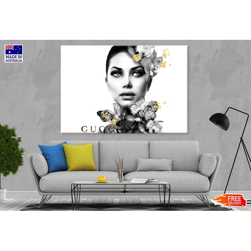 Fashion Girl B&W Gold Portrait Photograph 90x60cm Print 100% Australian Made