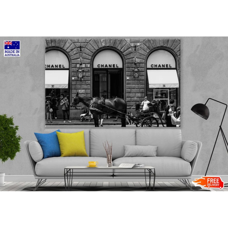 Fashion Store Front View B&W 90x60cm Print 100% Australian Made