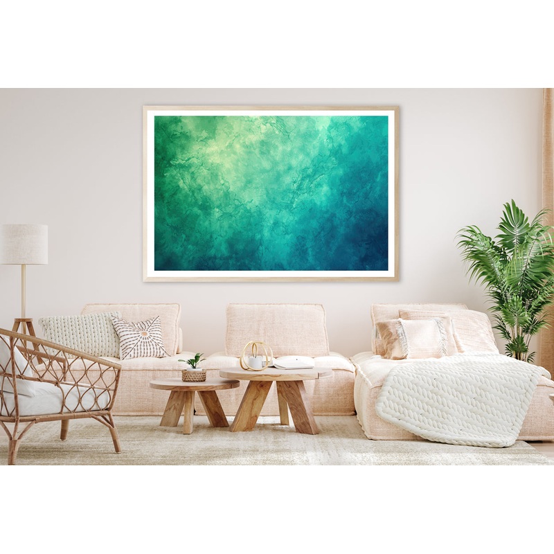 Green and Blue Abstract Home Decor Premium Quality Poster Print Choose Your Sizes