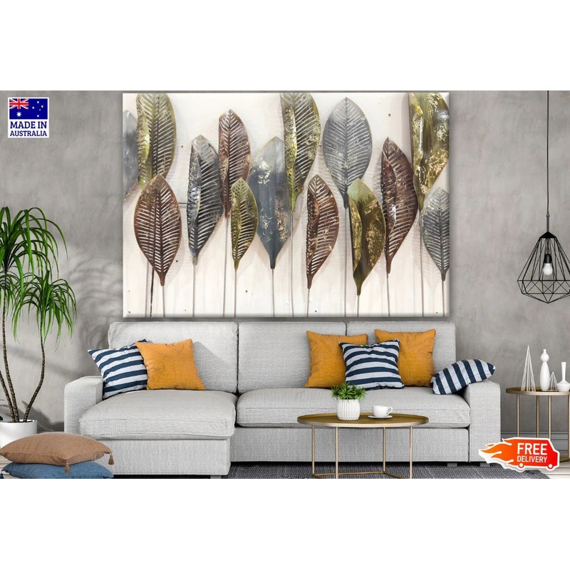 Leaves Abstract Design 90x60cm Print 100% Australian Made