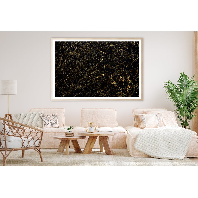 Premium Black and Gold Modern Art Home Decor Premium Quality Poster Print Choose Your Sizes