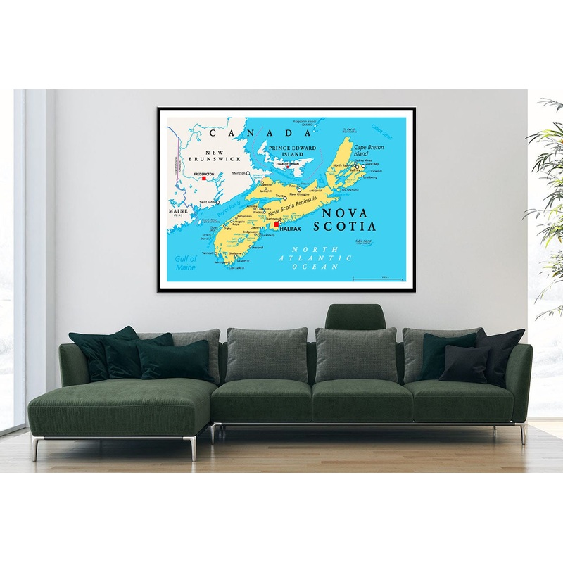 Atlantic Province of Canada Map Home Decor Premium Quality Poster Print Choose Your Sizes