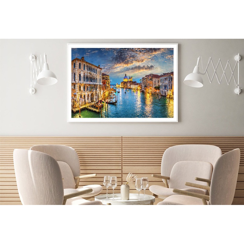 Canal with Buildings & Sky Home Decor Premium Quality Poster Print Choose Your Sizes