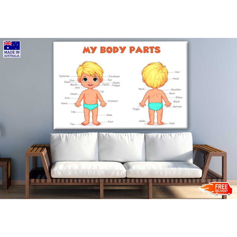 Children Body Parts  Print 100% Australian Made