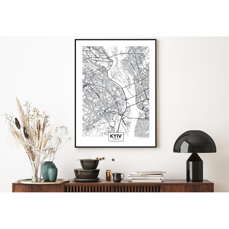 City Map Kyiv Home Decor Premium Quality Poster Print Choose Your Sizes