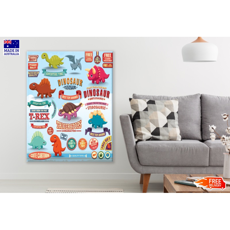 Dinosaur Kid Poster Print 100% Australian Made