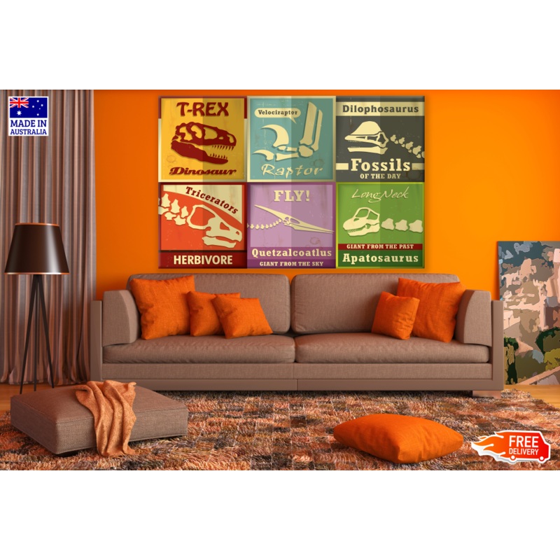 Dinosaur Skeleton Poster Print 100% Australian Made