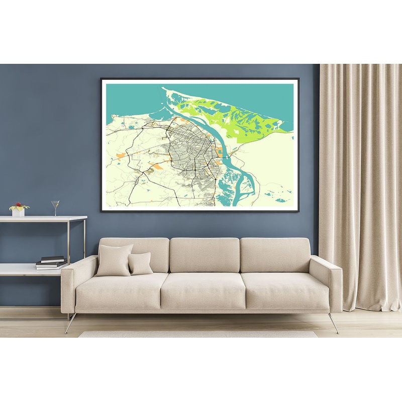Map Of Barranquilla, Atlantic, Colombia Home Decor Premium Quality Poster Print Choose Your Sizes