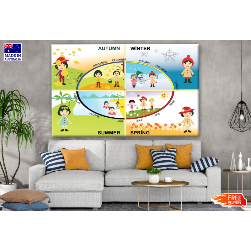 Names of Months Art Print 100% Australian Made