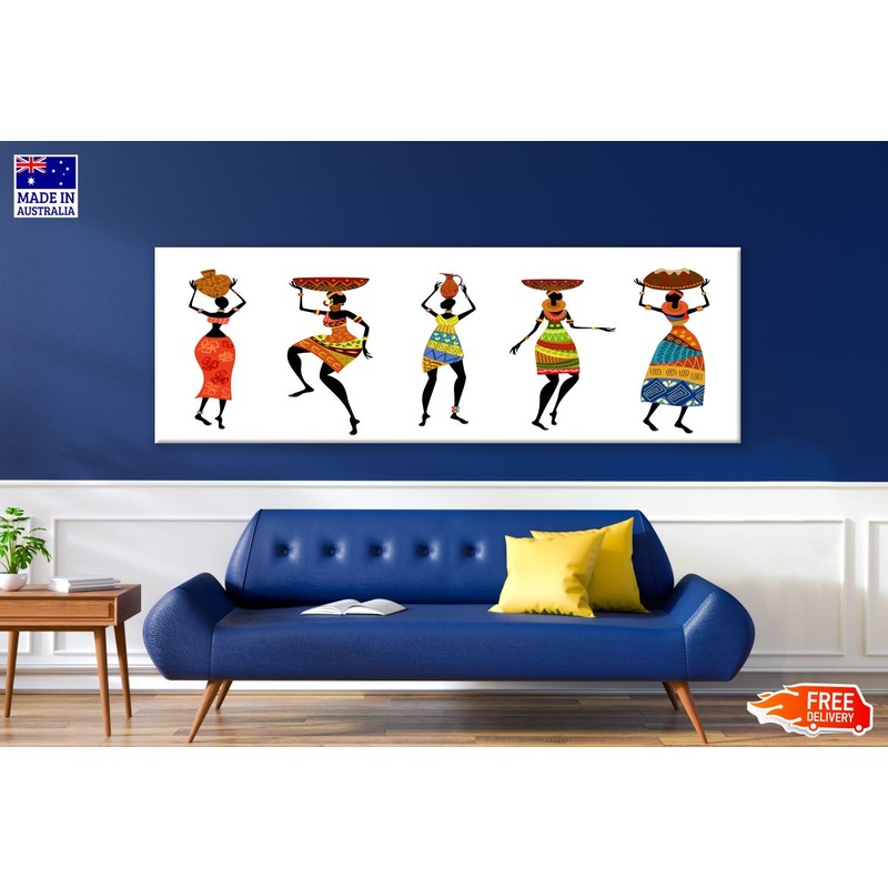 Panoramic Canvas African Woman Art High Quality 100% Australian made wall Canvas Print ready to hang