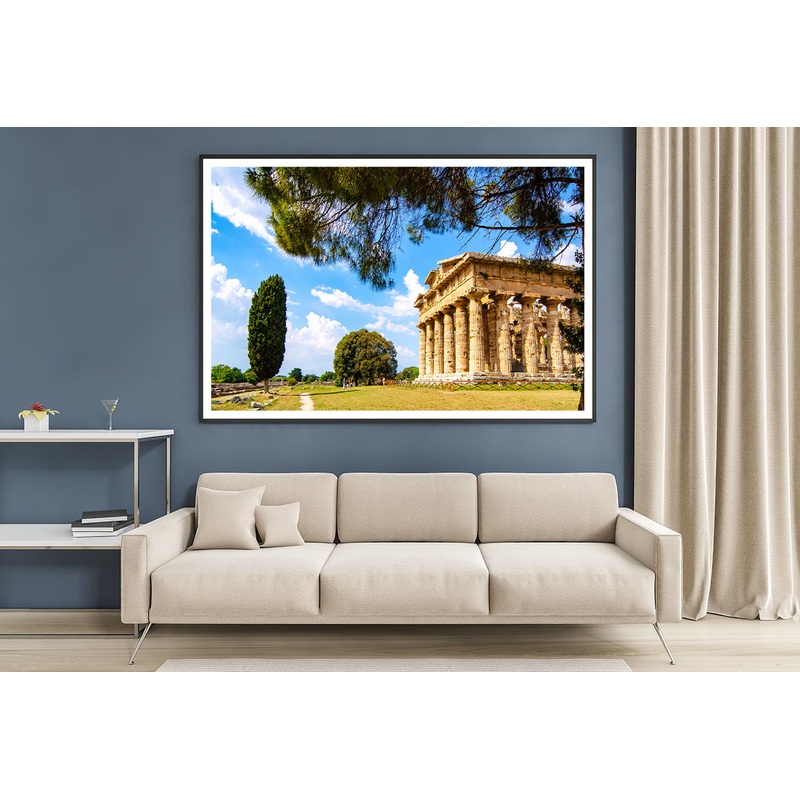 Ancient Temple of Poseidon Italy Home Decor Premium Quality Poster Print Choose Your Sizes