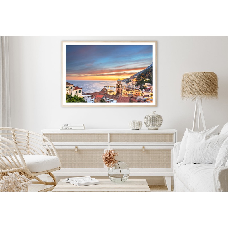 Beautiful Sky with Amalfi Coast Home Decor Premium Quality Poster Print Choose Your Sizes