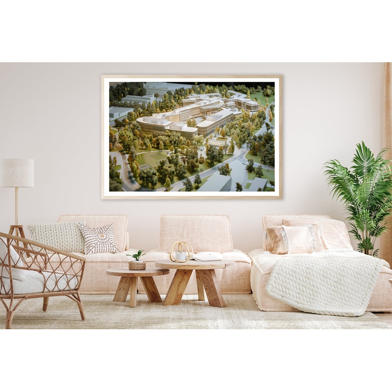 Buildings Surrounded By Trees Home Decor Premium Quality Poster Print Choose Your Sizes