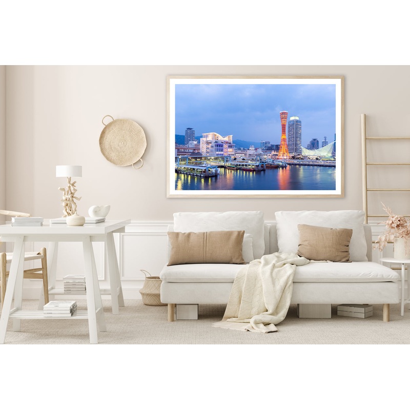Yacht And Boats in the Kobe Port Home Decor Premium Quality Poster Print Choose Your Sizes