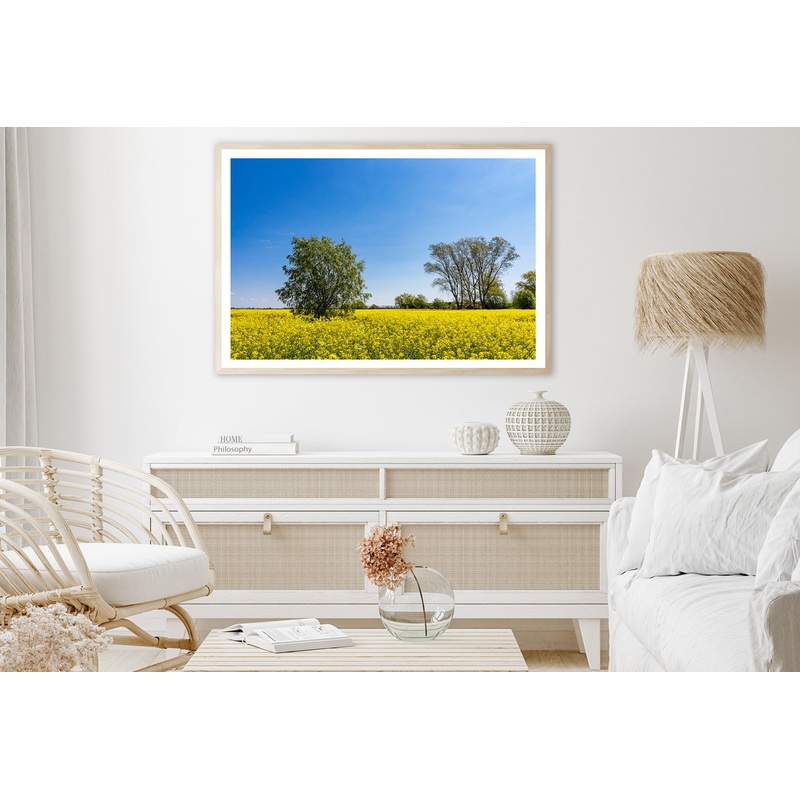 Yellow Canola Field with Trees Home Decor Premium Quality Poster Print Choose Your Sizes