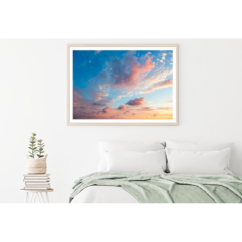 Beautiful Colored Cloudy Evening Sky. Sky With Clouds at Sunset Home Decor Premium Quality Poster Print Choose Your Sizes