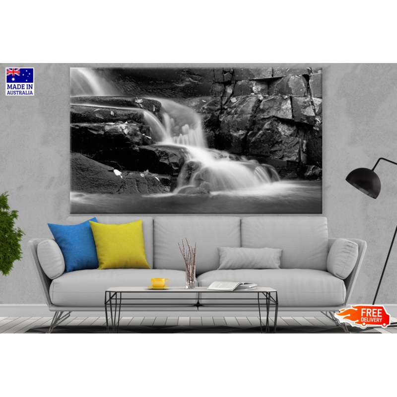 Beautiful Waterfall B&W Photograph Print 100% Australian Made