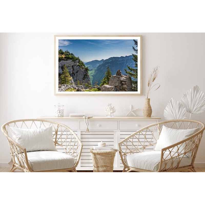 Swiss Alps Mountain Range with Sky Home Decor Premium Quality Poster Print Choose Your Sizes