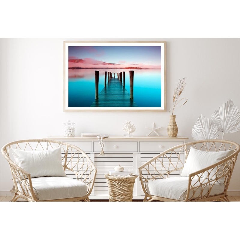 The Pier Is a Landing Stage on The Banks of Derwentwater Home Decor Premium Quality Poster Print Choose Your Sizes