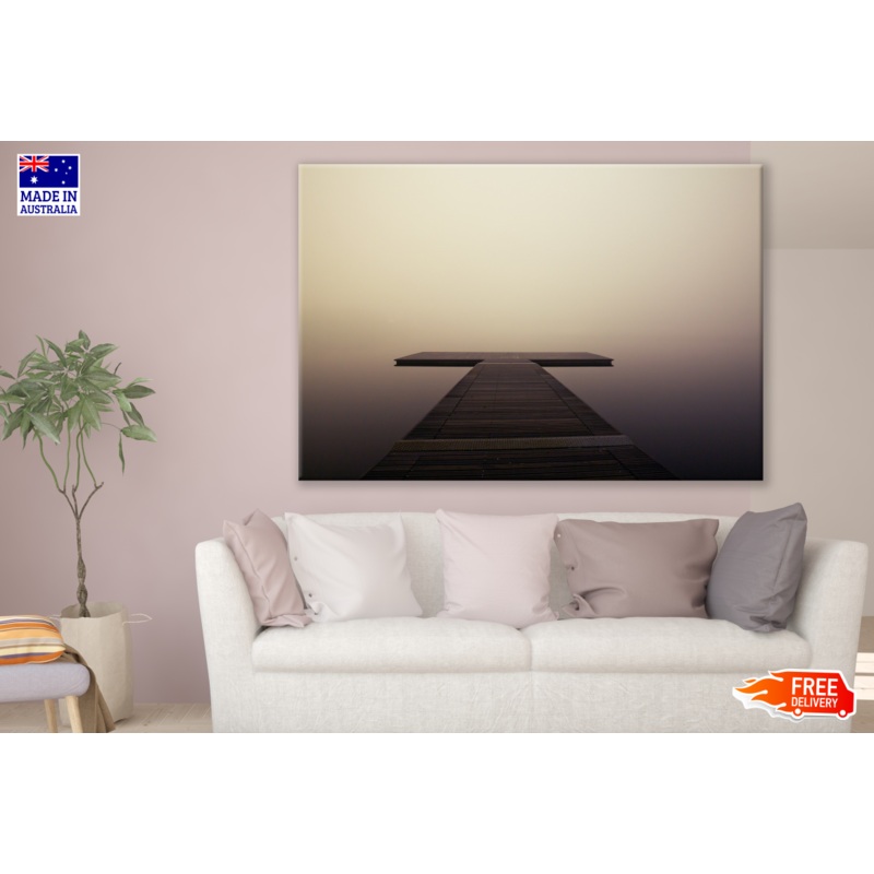 Wooden Pier Mist Photograph Print 100% Australian Made