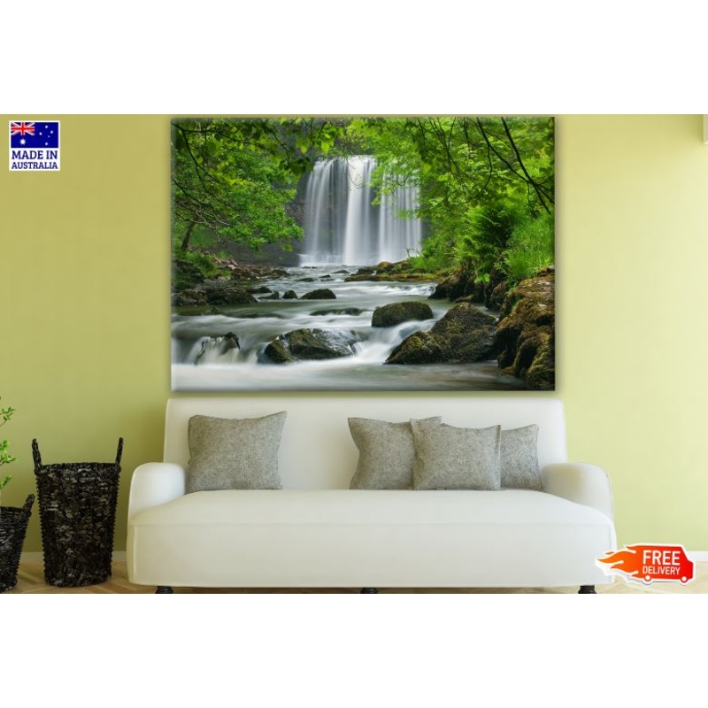 Stunning Waterfall in Deep Forest Photograph Print 100% Australian Made