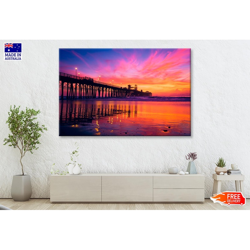Sunset On the Ocean Wall Art Decor 100% Australian Made