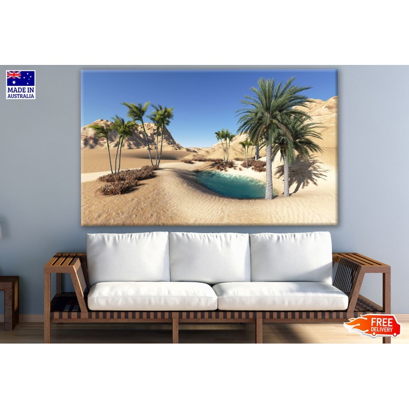 Water Hole in Desert Print 100% Australian Made