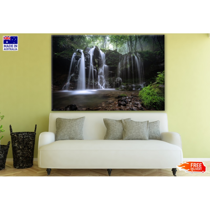 Waterfall in Deep Forest Photograph Print 100% Australian Made